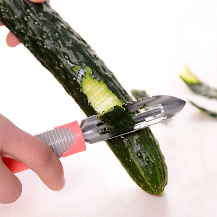 Pisau Kupas Buah Sayur Sisik Ikan Anti Slip Peeler Knife Stainless — 7