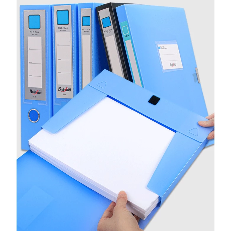 Kotak File Plastik Organizer Folder Dokumen Kantor Folio Berkas — 5