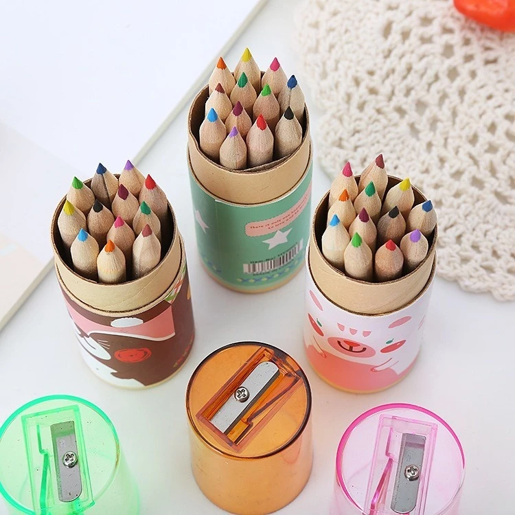 Pensil Warna & Peraut Pensil Warna 12 Pilihan Warna — 6