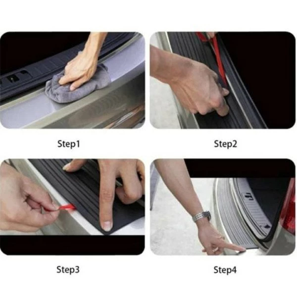 Rubber Sillplate Karet Pelindung Bumper Bagasi Belakang Mobil Rear — 5