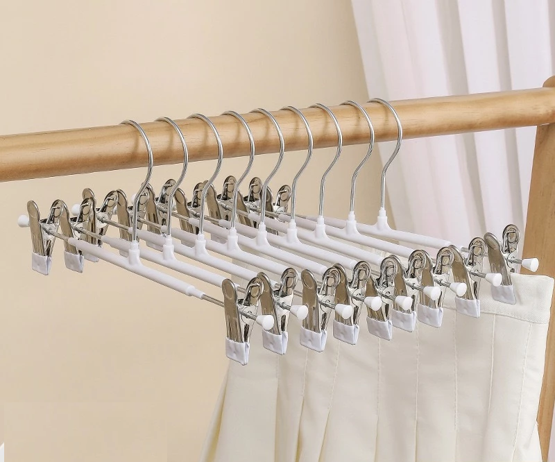 Hanger Gantungan Baju Celana Anti Slip dengan Klip Bahan Kawat Besi
