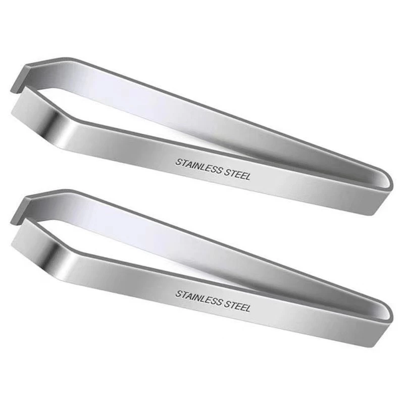 Pinset Tweezer Lancip Anti Statis Bengkok Stainless Steel — 10