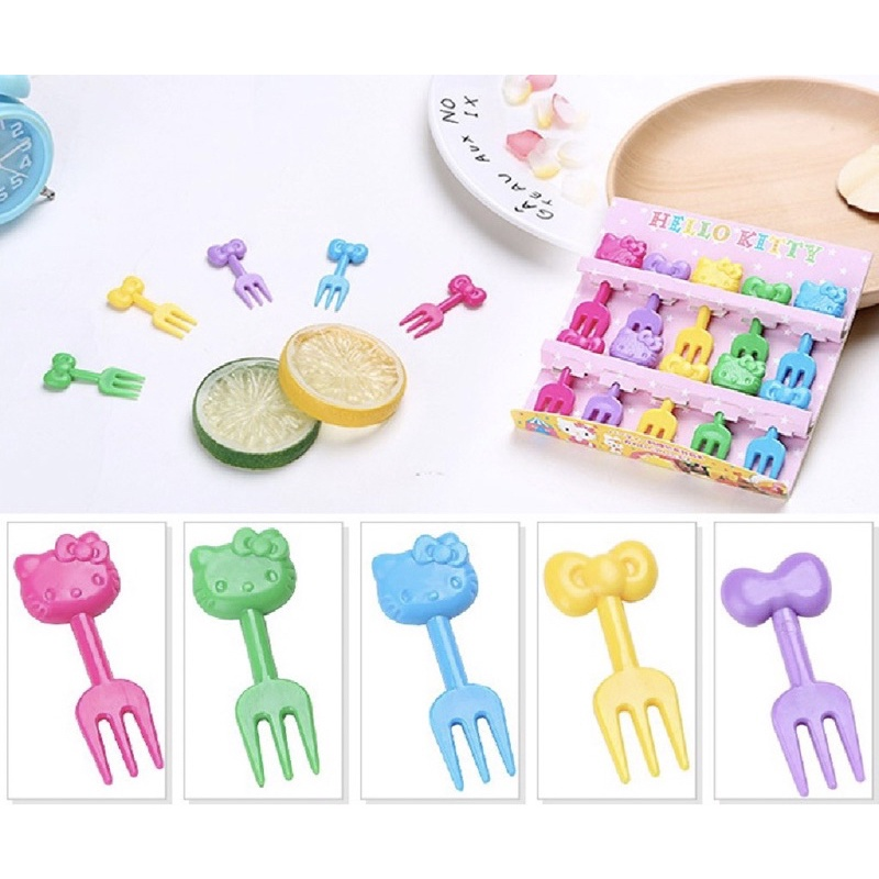 Garpu Bento Karakter Lucu Tusukan Buah Kue Hiasan Bekal Aksesoris — 9