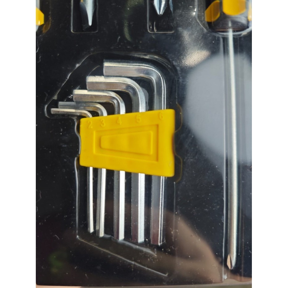 Set Obeng Kunci L LBX Tools Screwdriver With Hex Key 9 in 1 — 9