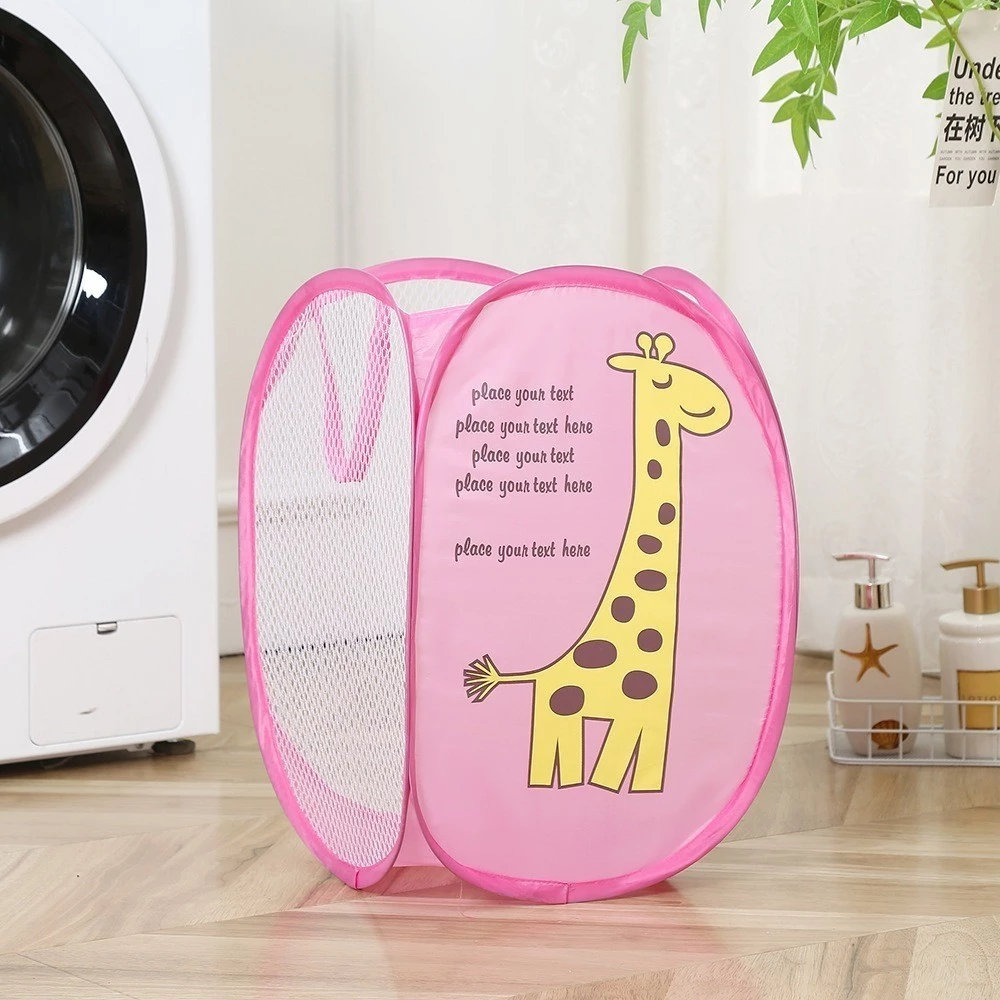 Keranjang Cucian Pakaian Baju Kotor Lipat Karakter Laundry Bag Nylon — 9