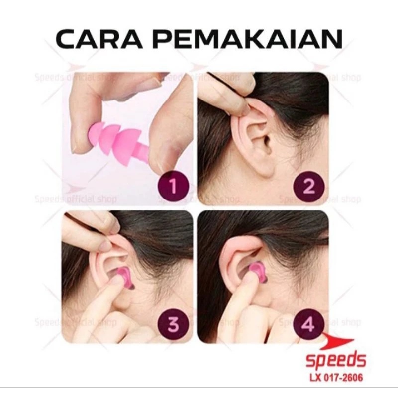 Penutup Hidung Penyumbat Telinga Renang Diving Snorkling Silikon EarPlug — 5
