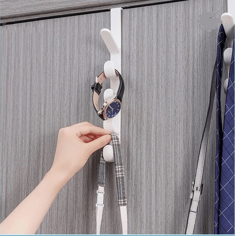 Gantungan Pakain Hook Tanpa Paku Bor 5 Kait Hanger Multifungsi — 5