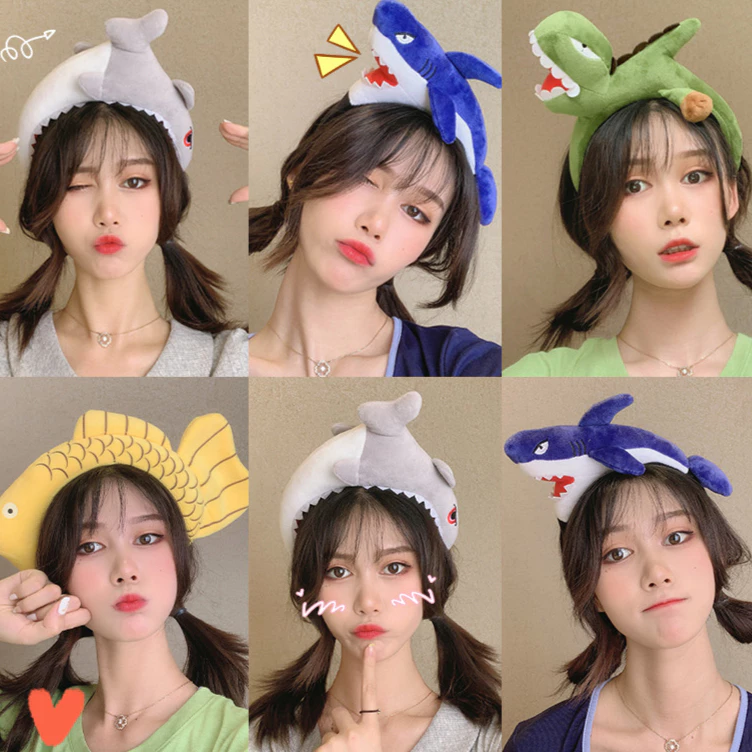 Bando Boneka Lucu Motif Binatang Korean Style Fluffy Hairband Karakter — 3