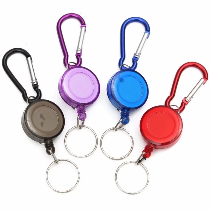 Gantungan Kunci Adjustable Pengait Carabiner Retractable Keychain — 5