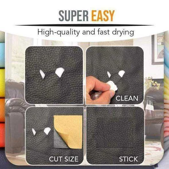 Tambal Kulit Sintetis Sofa Jok Motor Mobil Sticker Mencegah Robekan — 7