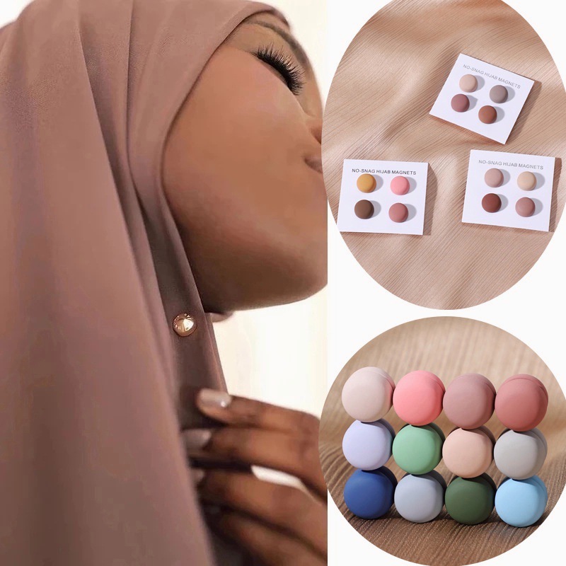 Magnet Hijab Anti Slip Elegan Pengait Jilbab Tanpa Jarum Aman Dipakai — 2