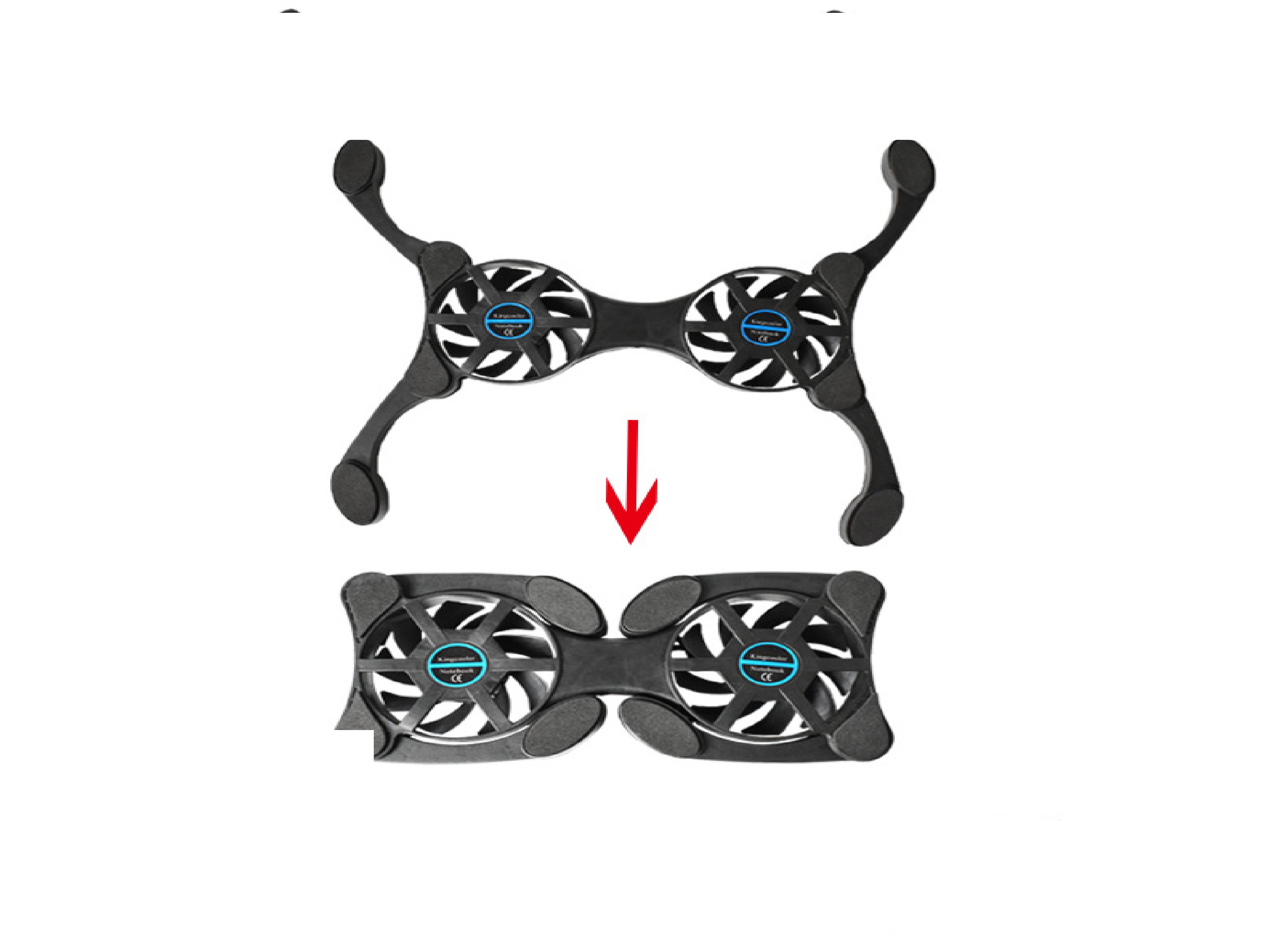 Kipas Laptop Lipat Ace Cooling Fan Tipe Kepiting 2 LED Gaming Praktis — 7