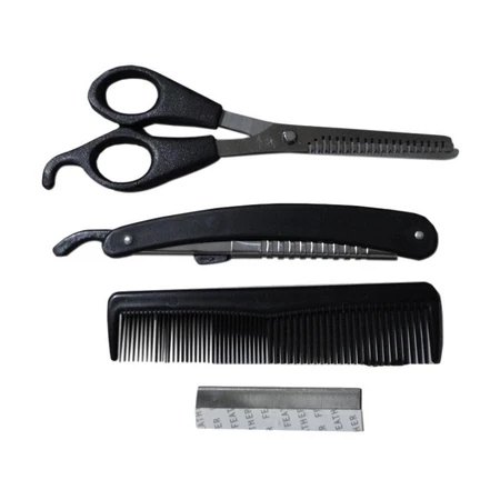 Alat Cukur Sasak Rambut Set 3 In 1 Gunting Zigzag Pisau Cukur Sisir — 7