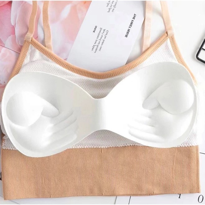 Bra Sport Wanita Tanpa Kawat Model Seamless B400 dengan Isi Busa — 5