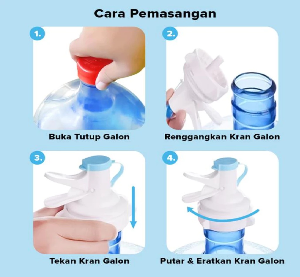 Kran Galon Air Minum Tutup Galon Anti Bocor Praktis Mudah Dipasang — 7