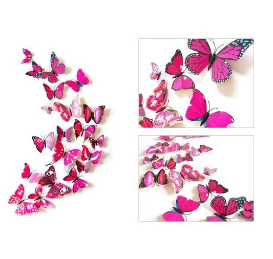 Stiker Dinding Kupu Kupu Wall Sticker Butterfly 3D Dekorasi PVC tape — 8