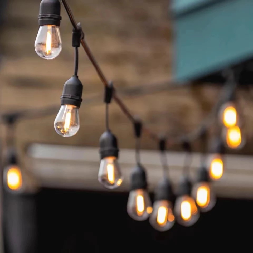 Fitting Lampu Hias Cafe Gantung Outdoor 10 M Waterproof Feston Light — 2