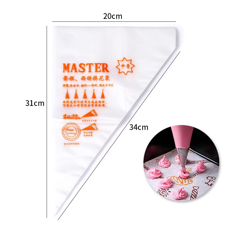 Plastik Segitiga Papping Piping Bag Pencetak Adonan Hiasan Kue Contong — 7