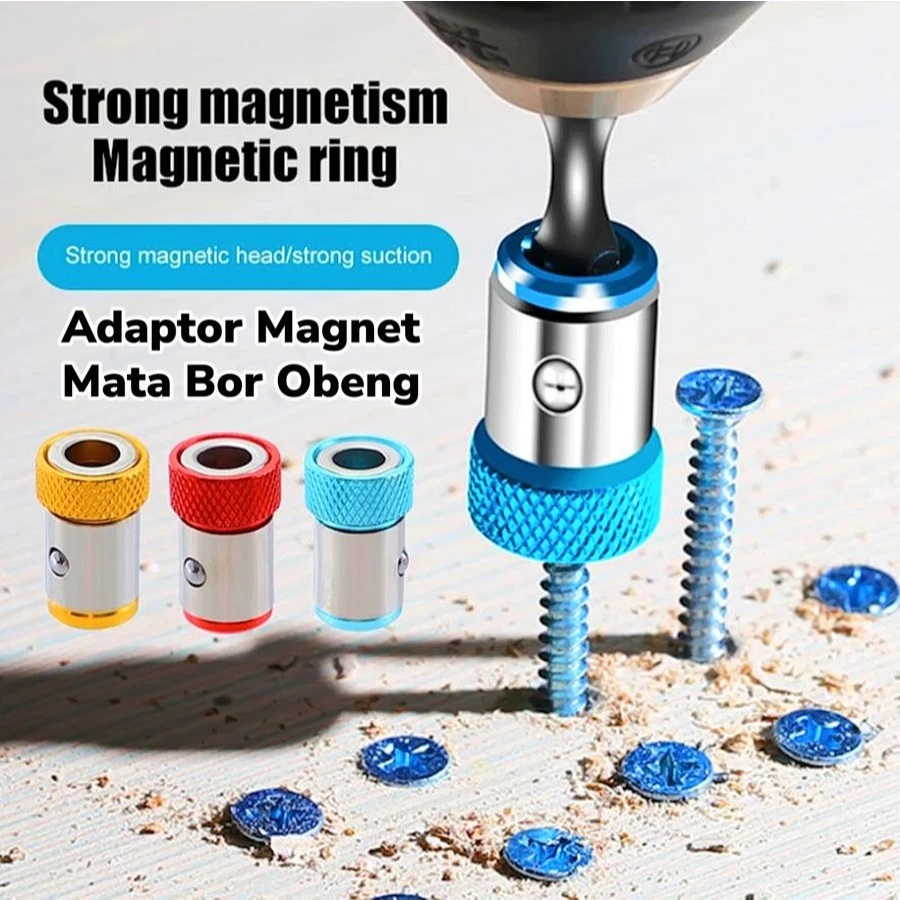 Ring Alat Magnetik Cincin Bit Obeng Elektrik Pasang Lepas Sekrup Baut — 9