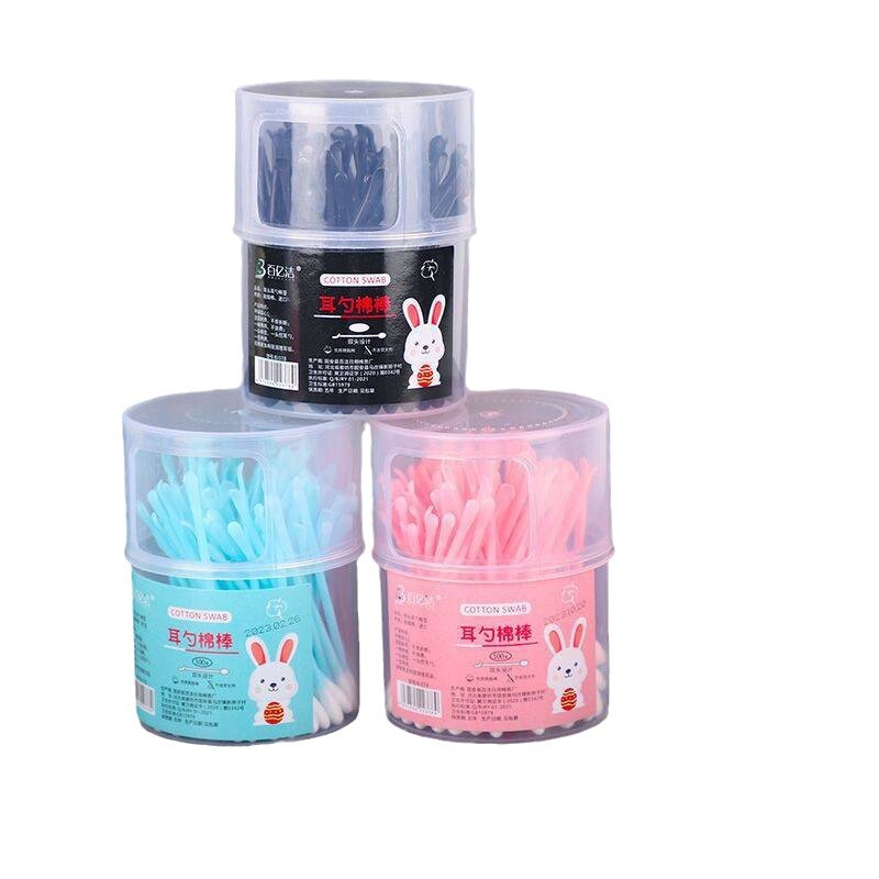 Cotton Bud 2in1 Korek Kuping lembut isi 100 PCS Pembersih Telinga 2 Sisi — 7