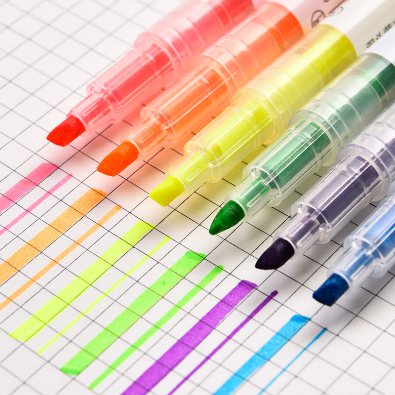 Stabilo Pensil Warna Highlighter Warna Warni 6pcs 2in1 2 Arah — 5