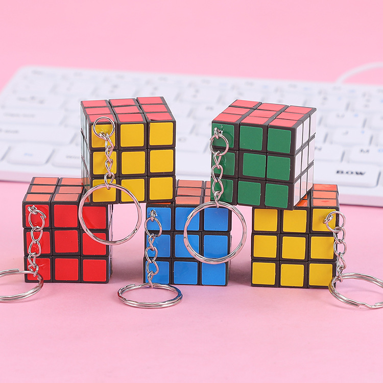 Gantungan Kunci Puzzle Dadu 3 x 3 x 3 cm dengan Bahan Karet — 7