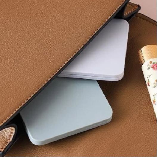 Cermin Lipat 2 Sisi Persegi Kaca Make Up Polos Mini Mirror Decor Sticker — 5