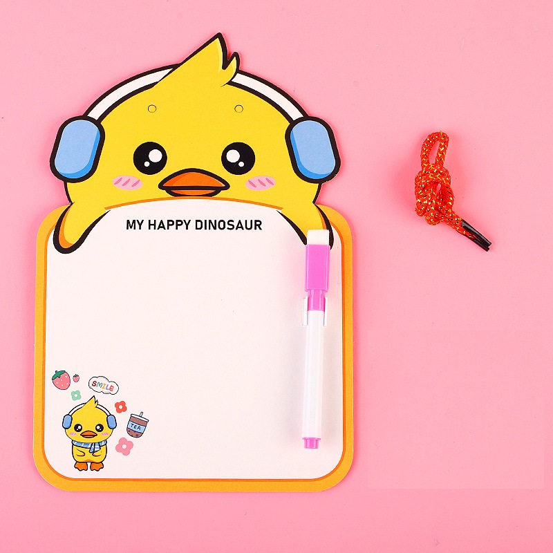 Papan Tulis Anak Whiteboard Belajar Karakter Lucu Spidol Cardboard — 4