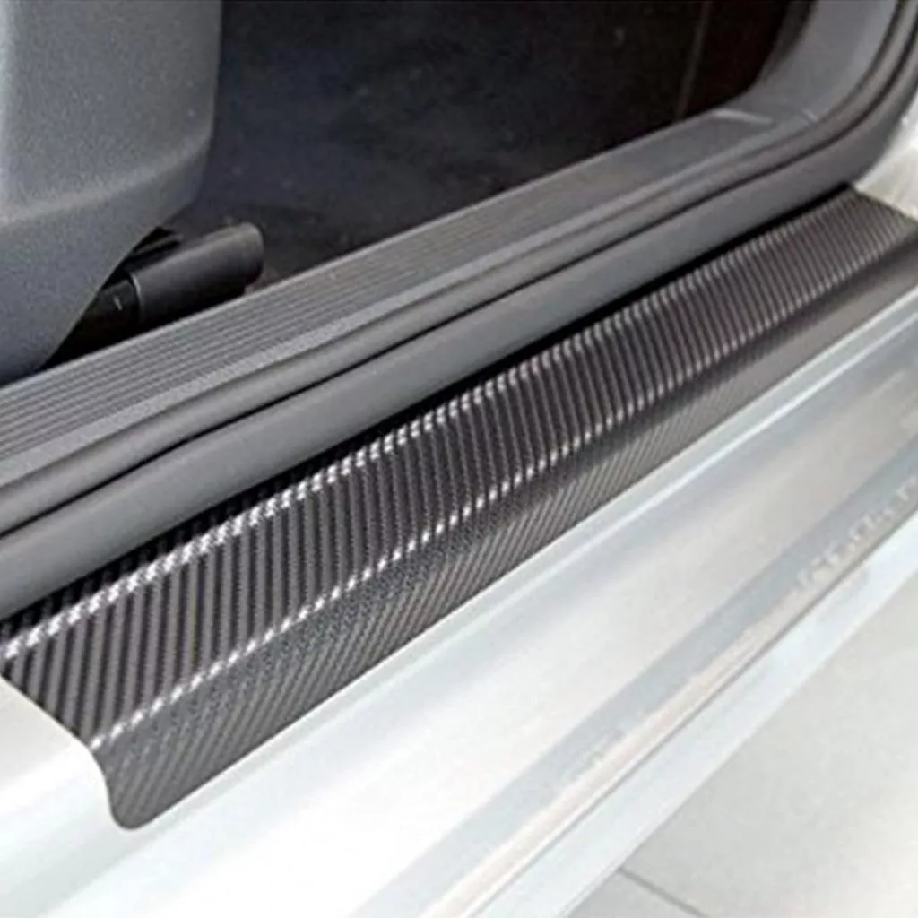 Stiker Pelindung Alas Pintu Mobil Carbon Fiber 3D Anti Gores — 5