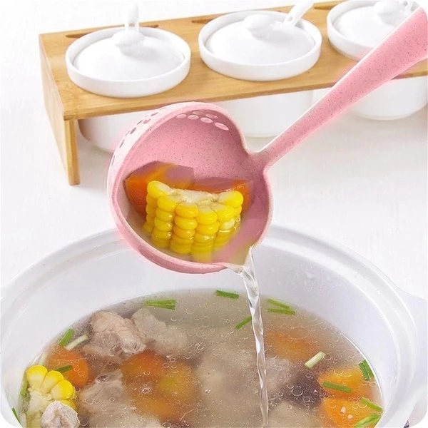 Sendok Centong Irus Sayur Plastik Penyaring Sup Kuah 2in1 — 6