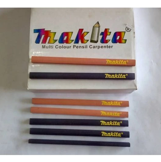 Pensil Tukang Kayu Bangunan Alat Penanda Permukaan Kasar Beton Batu — 3