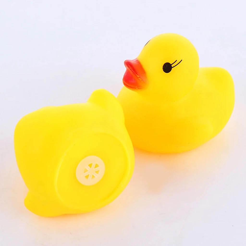 Mainan Mandi Bayi Anak Bebek  Karet Bunyi Mengapung Aman Digigit — 6
