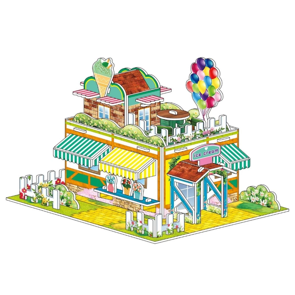 Puzzle Mainan Edukasi Anak 3D Paper House Melatih Kreativitas Anak — 9