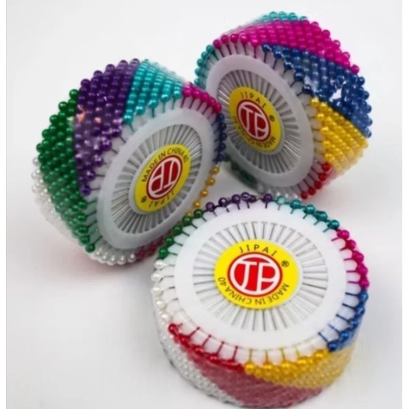 Jarum Pentul Mutiara Stainless Mika Bulat Aksesoris Hijab Kerudung — 10