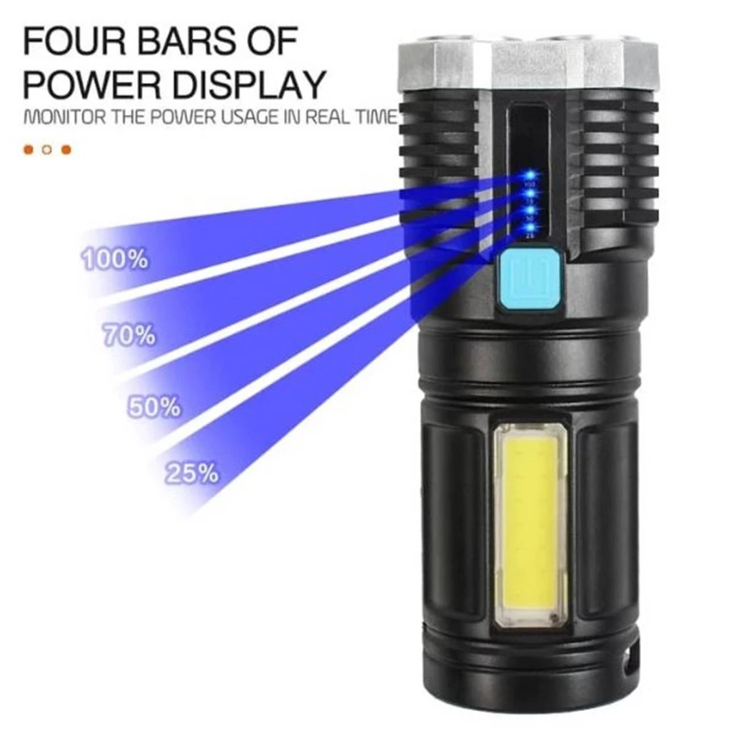 Senter L 822 Lampu Penerangan Jarak Jauh Rechargeable Flashlight — 6