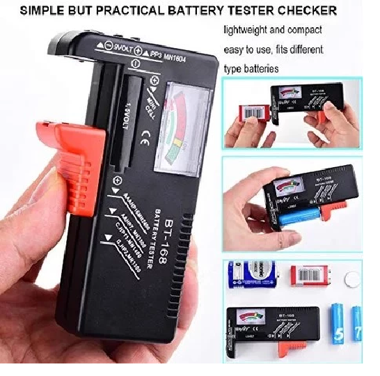 Alat Test Mengecek Kondisi Baterai AA AAA Kancing Volt Tester Efektif — 3