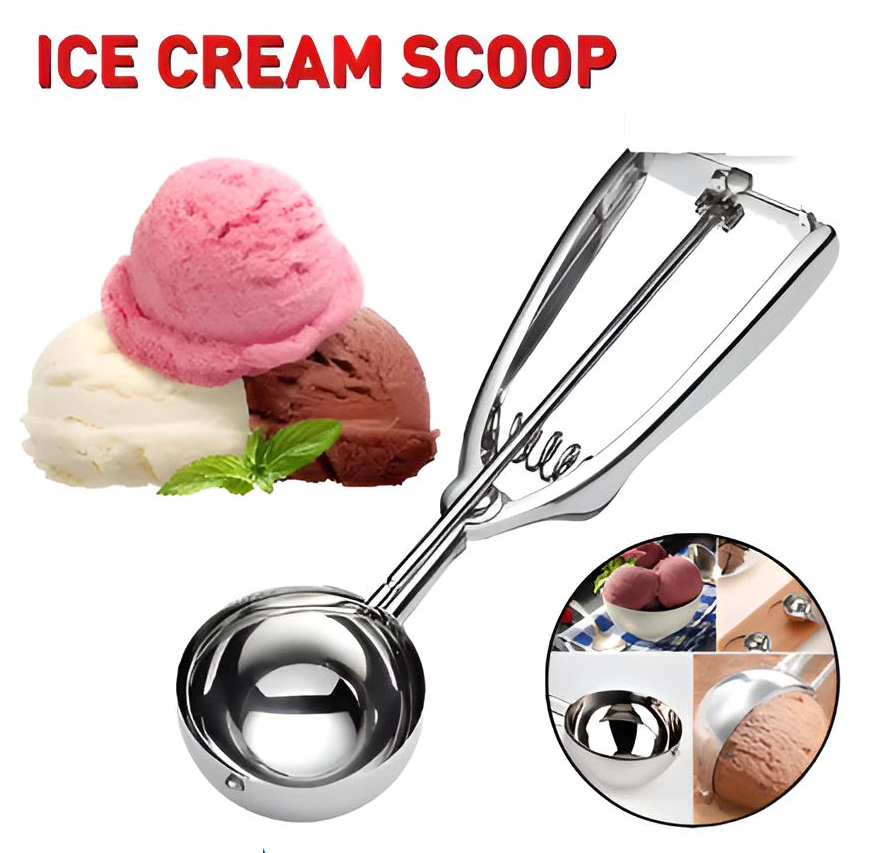 Sendok Sekop Es Krim Stainless Steel Scoop Ice Cream Adonan Kue