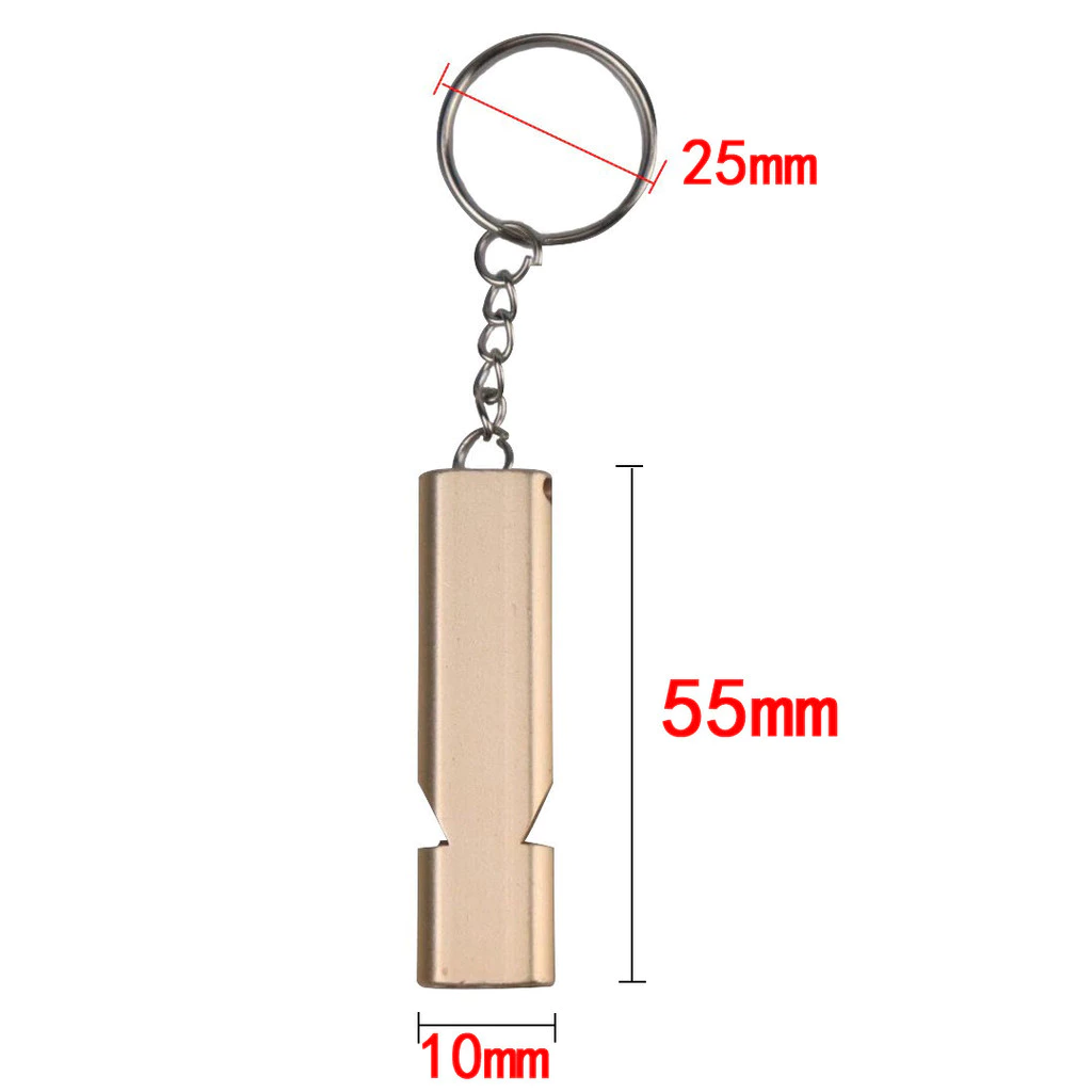 Gantungan Kunci Peluit Unik Aluminium Emergency Whistle Keychain — 7