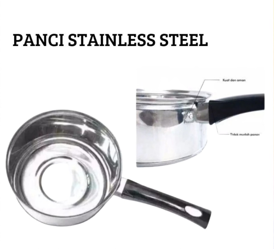 Panci Rebus Susu Stainless Milk Pot Stainless Steel Tanpa Penutup — 4