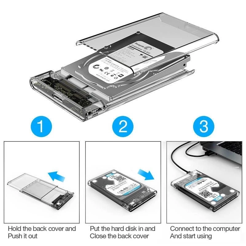Casing Hardisk Laptop Sata External Case USB Desain Elegan Portable — 6