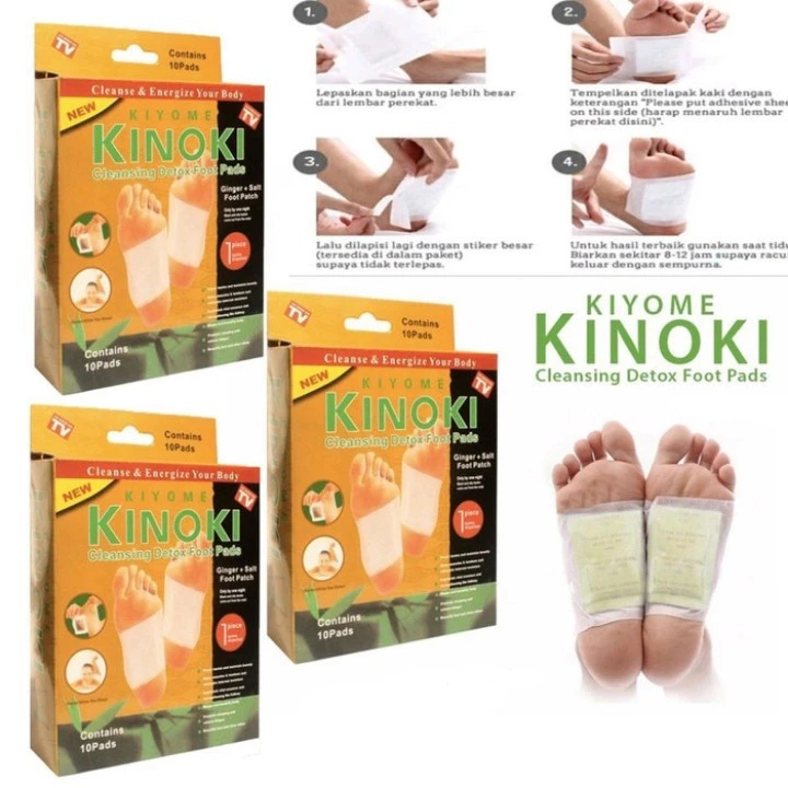 Kinoki Koyo Telapak Kaki Detox Foot Pads Herbal Penyerap Racun — 7