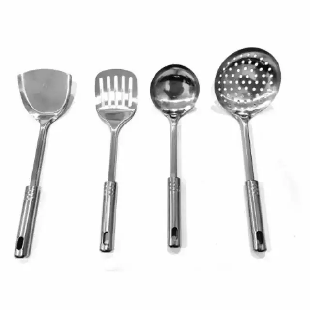 Set Spatula Alat Masak 4in1 Sederhana Stainless Steel Tebal 4pcs — 8