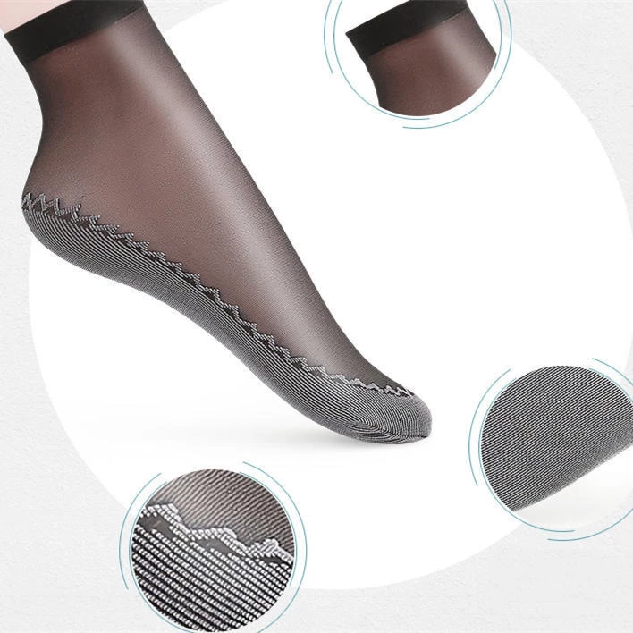 Kaos Kaki Wanita Model Stocking Velvet Transparan Ankle Sock 25cm — 4