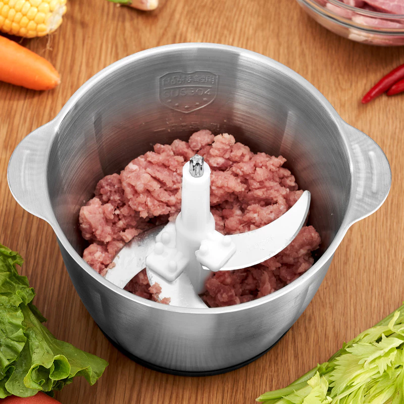 Chopper Daging Sayuran Buah 2in1 Blender Serbaguna 4 Mata Pisau — 4