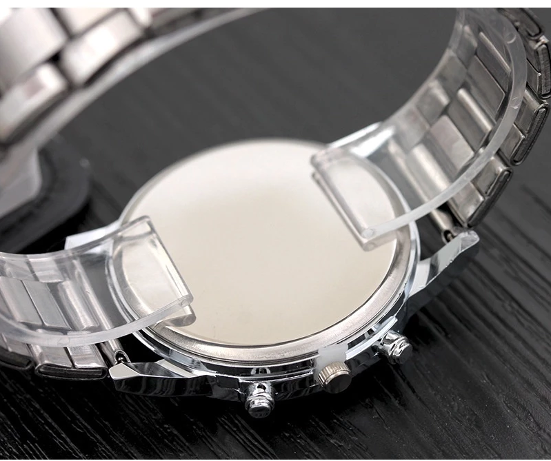 Jam Tangan Pria Wanita Strap Rantai Model Trendi Fashion Stylish Watch — 3