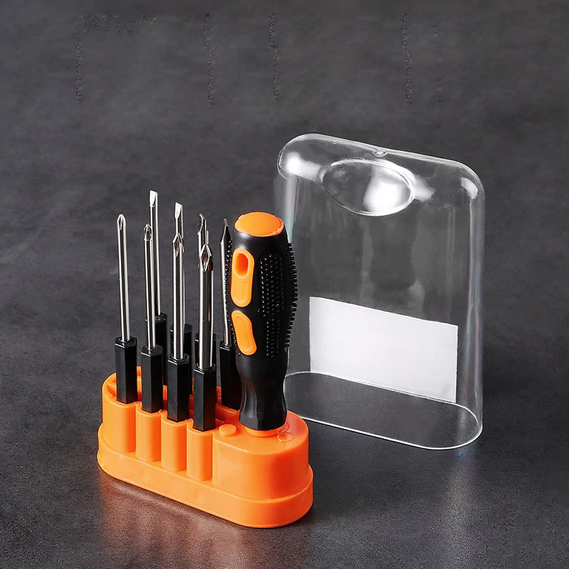Obeng Set 9in1 Plus Minus Tool Kit Alat Pembuka Skrup Baut Jam Tangan — 7