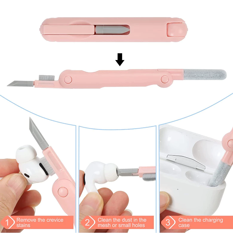 Brush Sikat Pembersih Keyboard Headphone Gadget 7 in 1 Multifungsi — 5