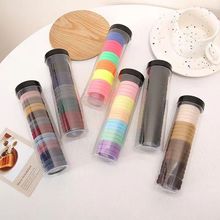 Ikat Rambut Dewasa Anak Wanita Elastis Motif Polos 20Pcs Gaya Korea — 8