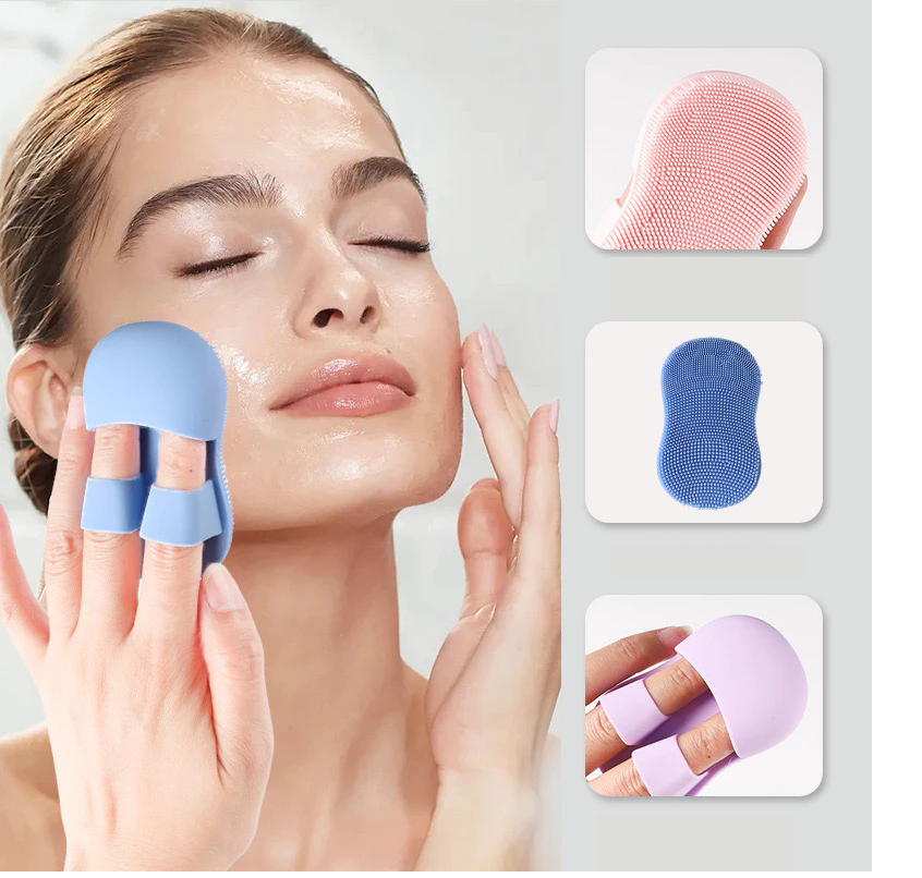 Silikon Jari Pembersih Wajah Lembut Cleaning Pad Cuci Muka Praktis — 3