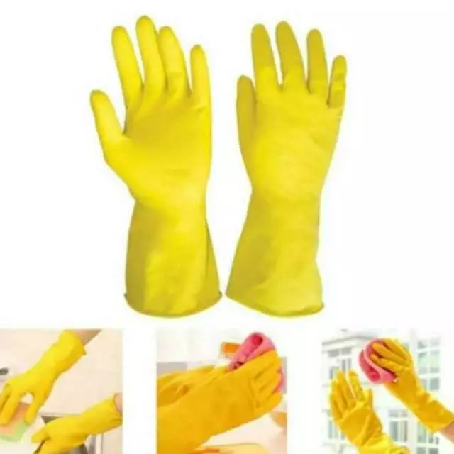 Sarung Tangan Karet Cuci Piring Latex Dotted Synott — 7